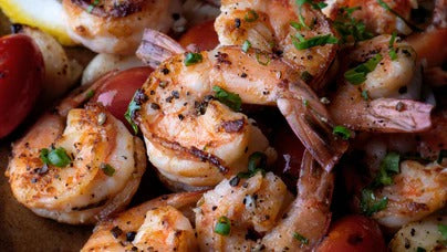 Spicy calabrian shrimp kabobs